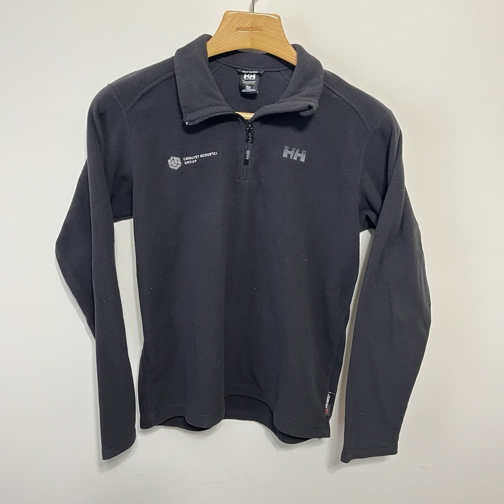 Helly Hansen Polartec 1/4 Zip Fleece Womens M Black Lightweight Pullover Outdoor